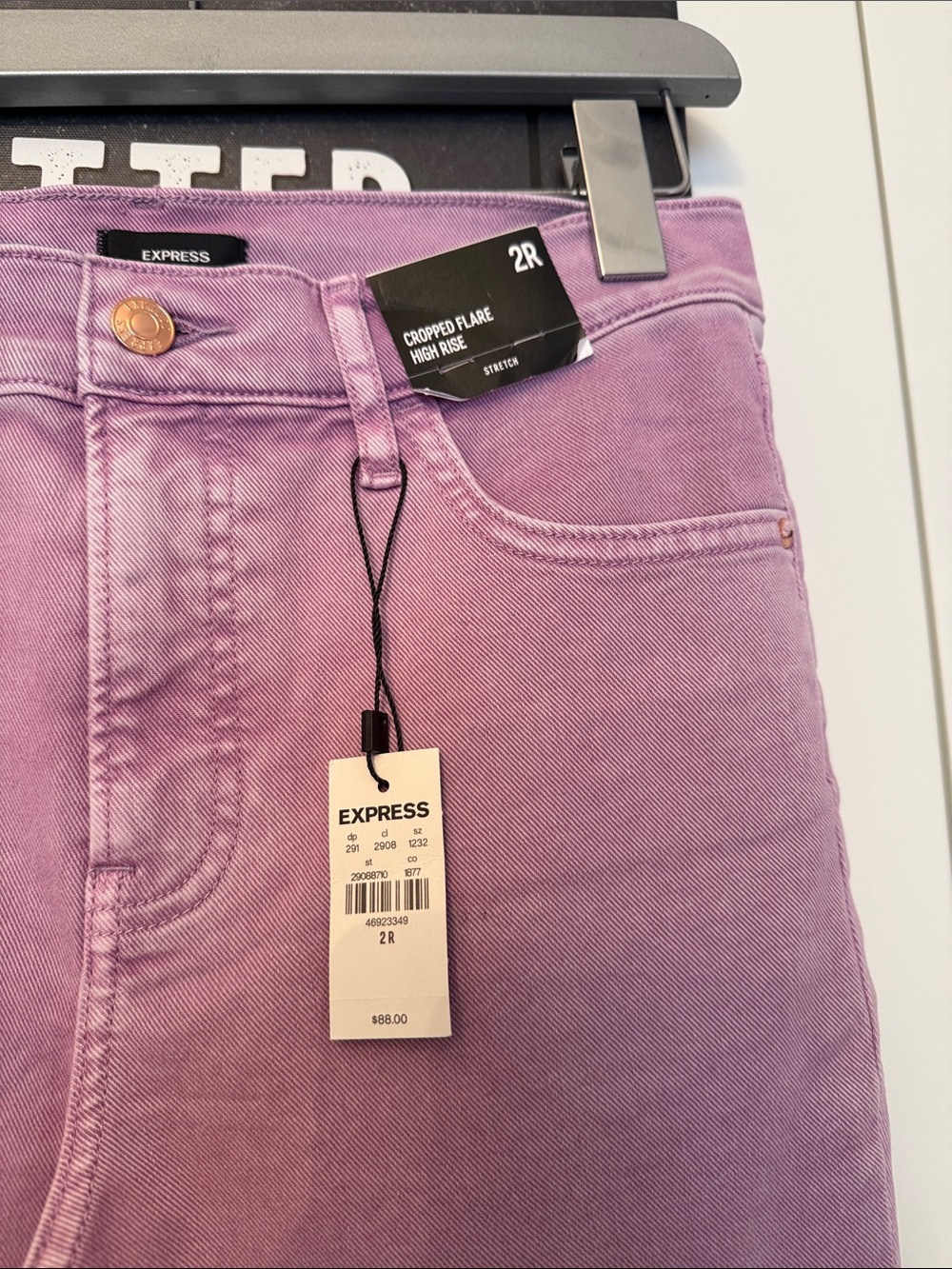NWT Express Lavender Wide-Leg Jeans - Picture 2 of 4